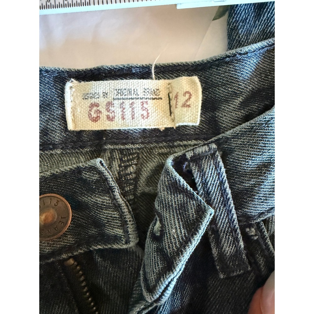 GS115 Original Brand Boys Straight Leg Dark Wash Whiskered Denim Jeans‎ Size 12